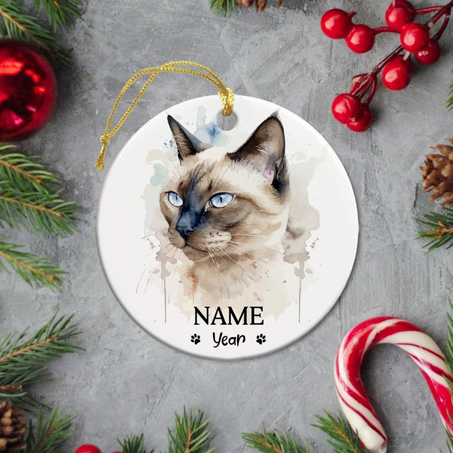 siamese cat ornaments