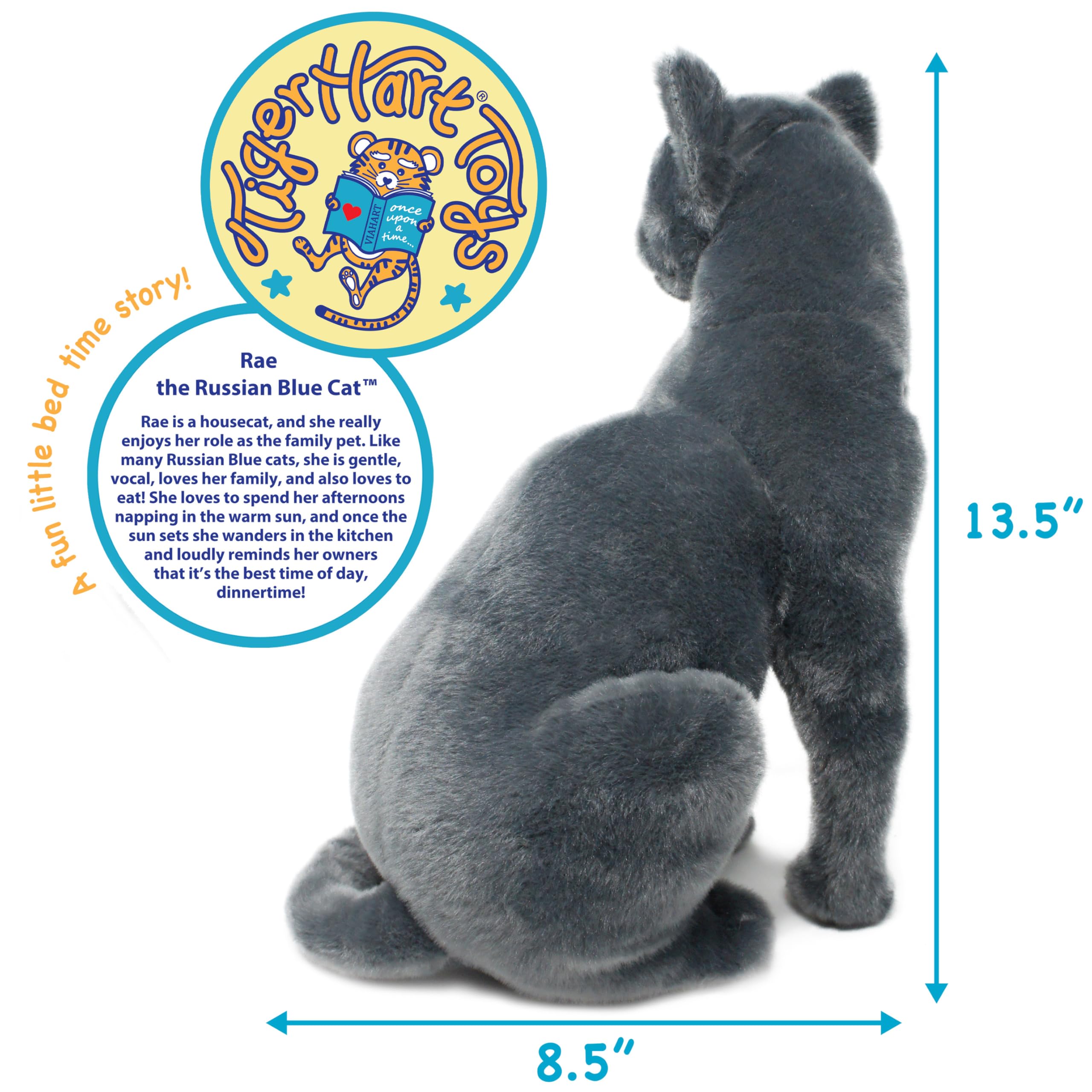 Stuffed Russian Blue Cat Plush: Perfect Gift for Cat Lovers