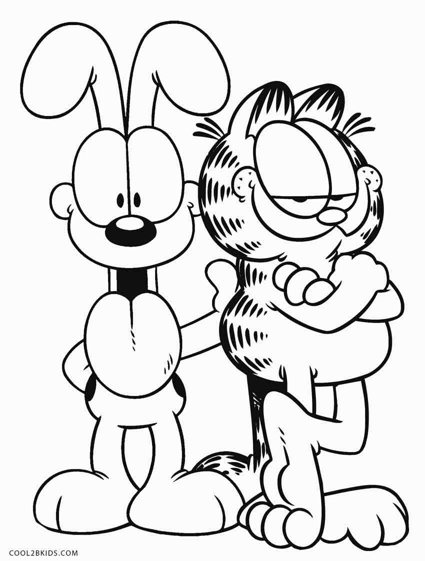 Coloring Pictures of Garfield: Cute & Easy Printable Sheets