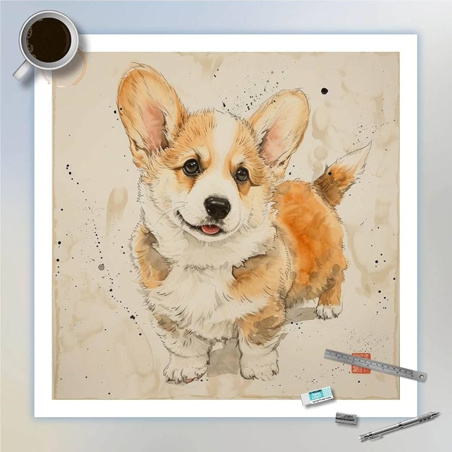 Corgi Art Prints: Charming Illustrations of Adorable Corgis