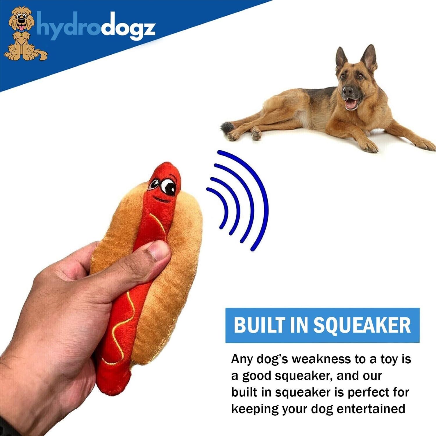 Hot Dog Pet Toy: Squeaky Plush Toys for Fun Playtime with Your Dog