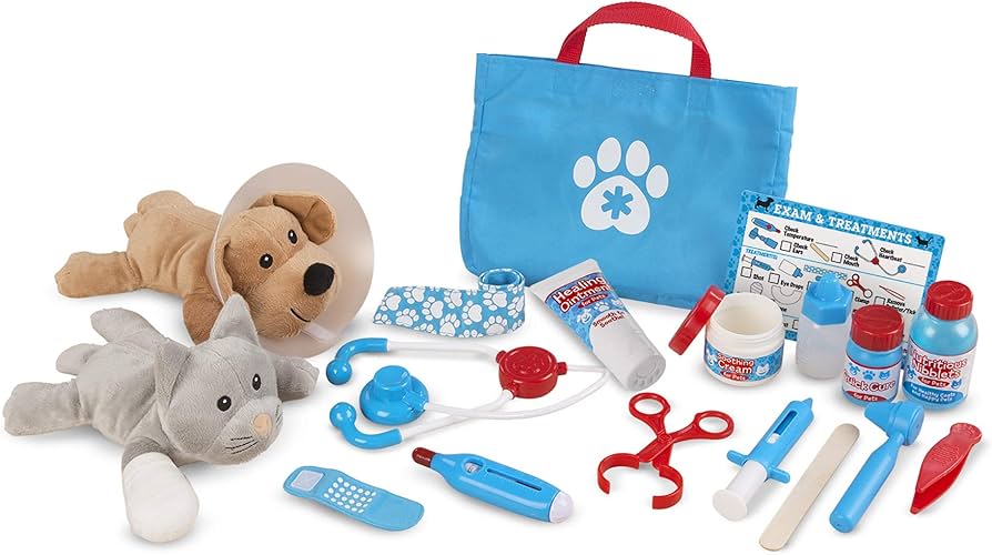 Interactive Pet Vet Playset: 24-Piece Veterinary Toy Set for Kids