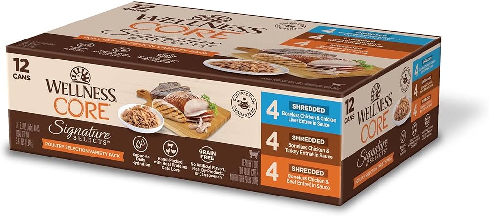 Wellness Signature Selects Cat Food Shredded: High-Protein, Grain-Free Formula for Cats