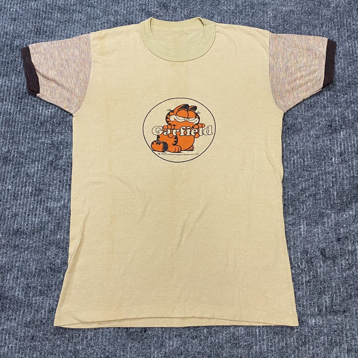 Retro Garfield 1978 Ringer Tee: Vintage Pastel Colors