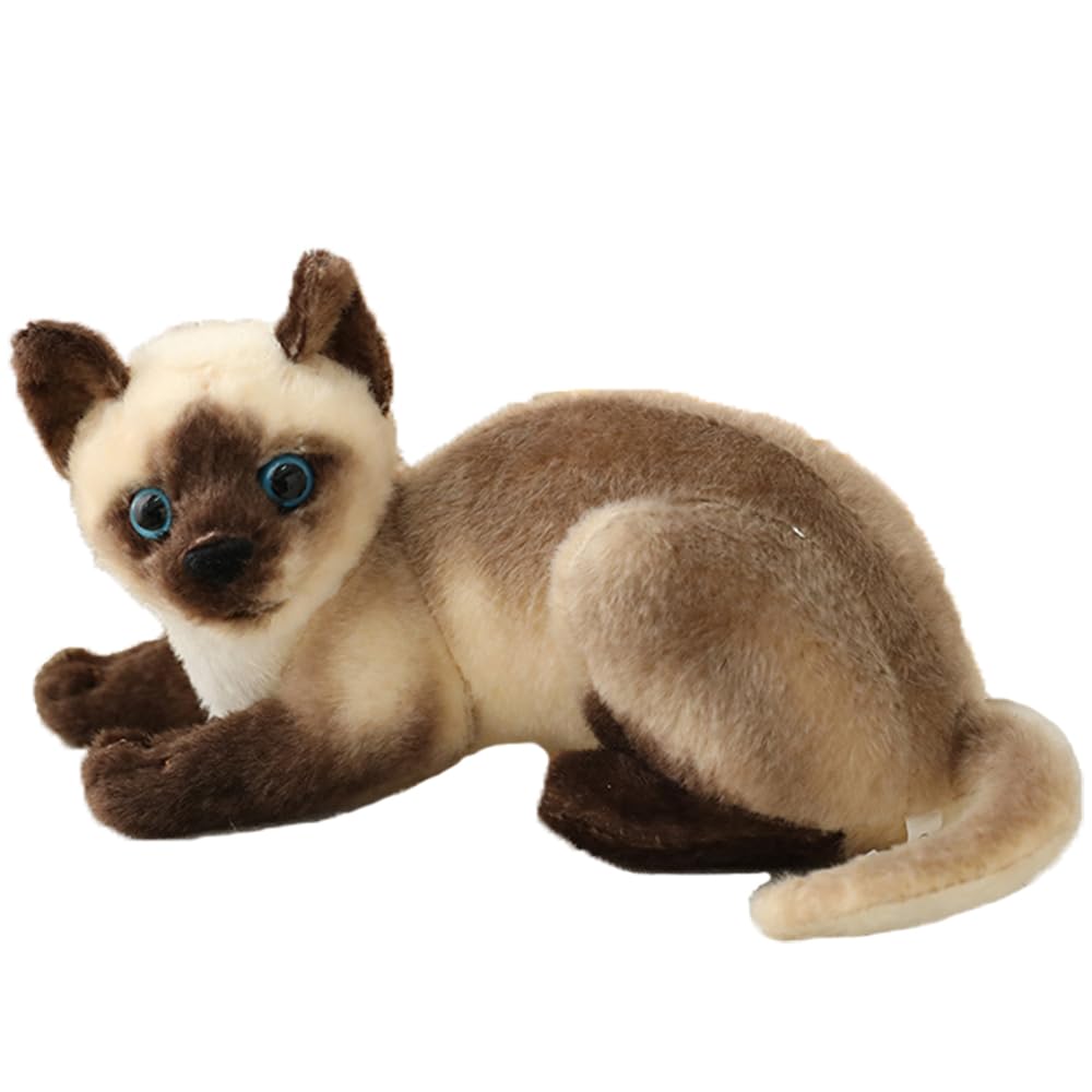 Lifelike Siamese Cat Plush: A Must-Have for Collectors and Kids