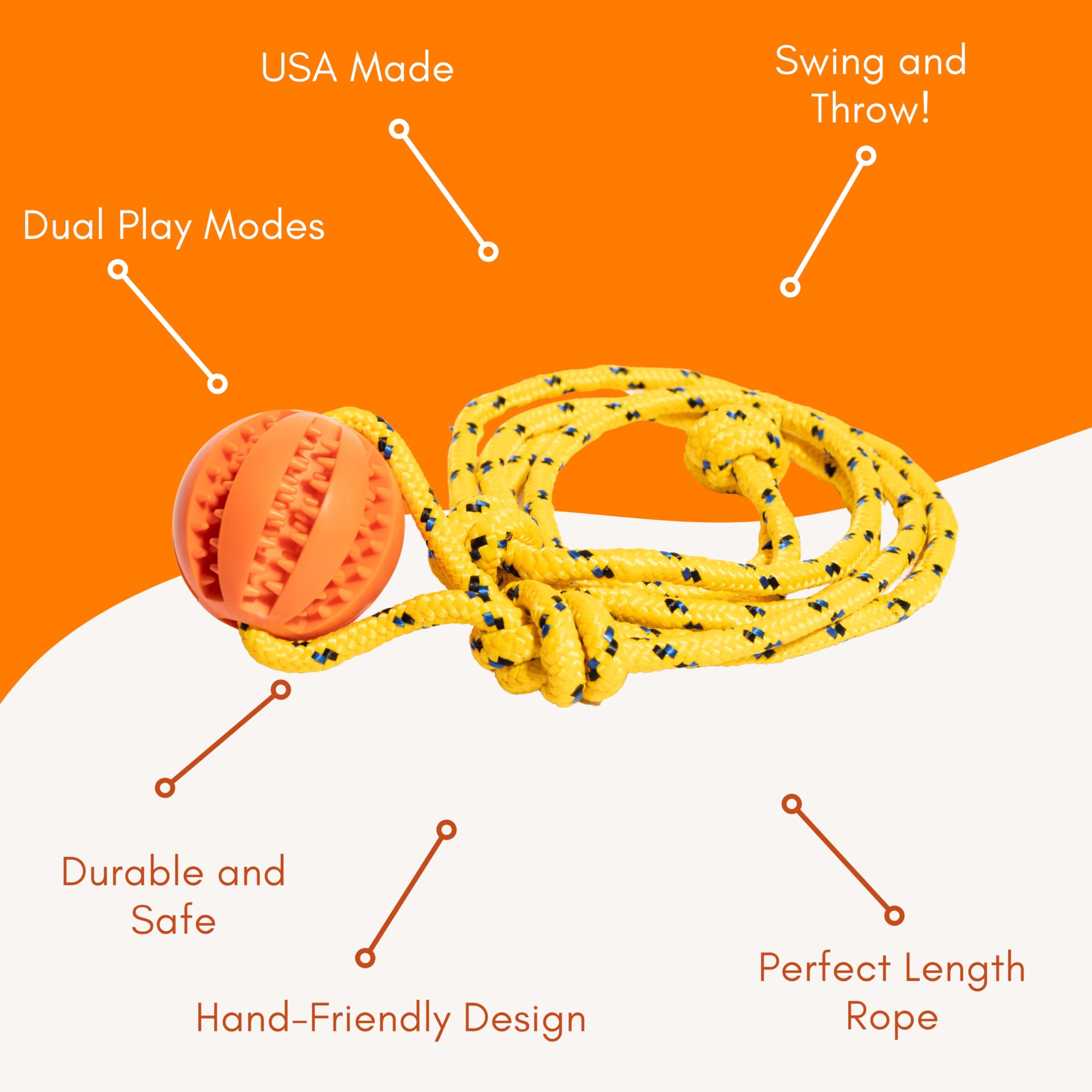 Dog Rope Toy with Ball: Perfect for Tug of War and Training