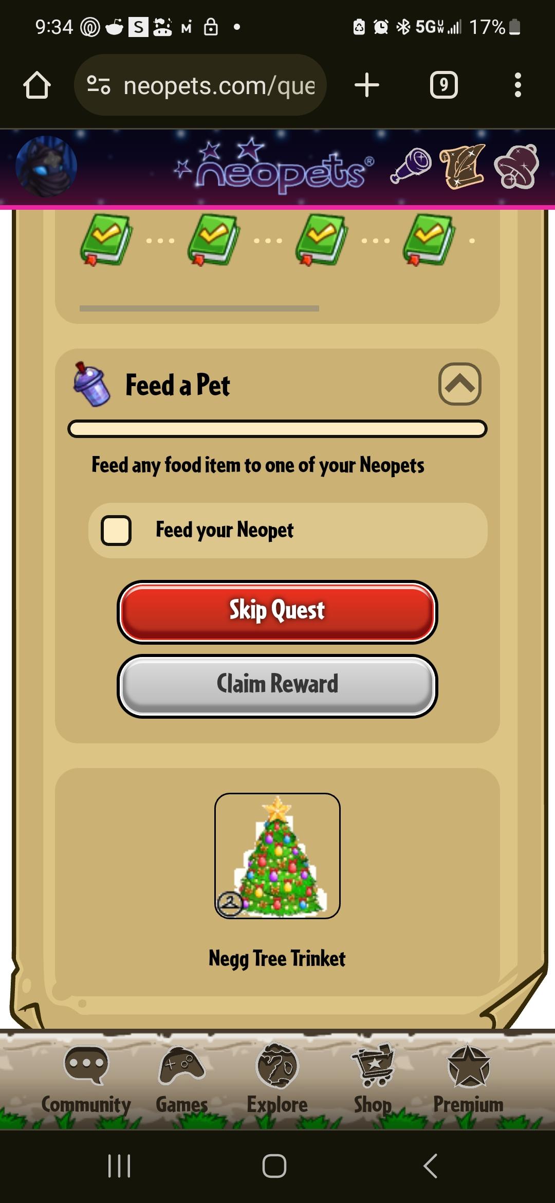 neopets feed a bloated pet