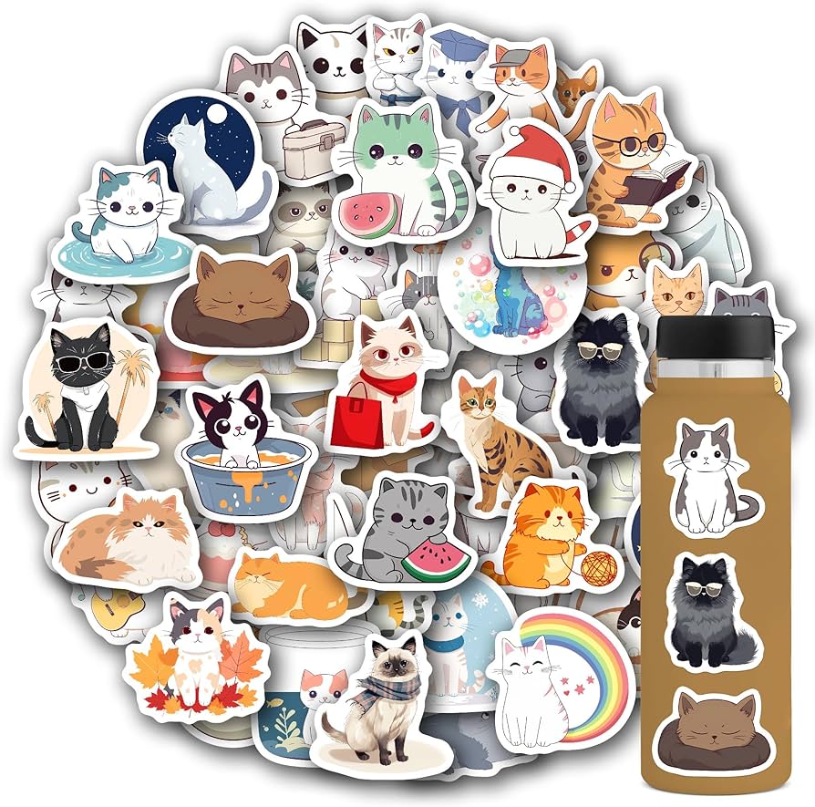Top 10 Cute and Aesthetic Cat Stickers for Your Personal Collection