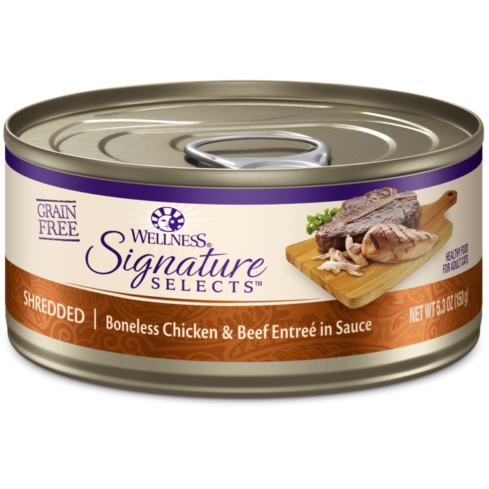 Wellness Signature Selects Cat Food Shredded: High-Protein, Grain-Free Formula for Cats