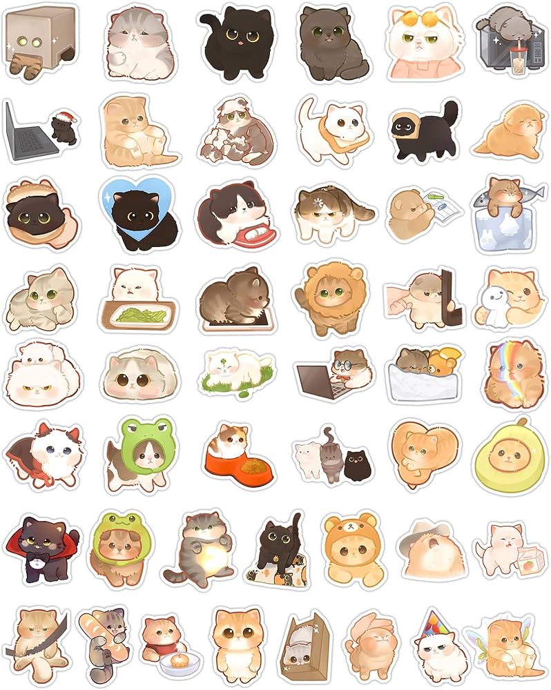 Top 10 Cute and Aesthetic Cat Stickers for Your Personal Collection