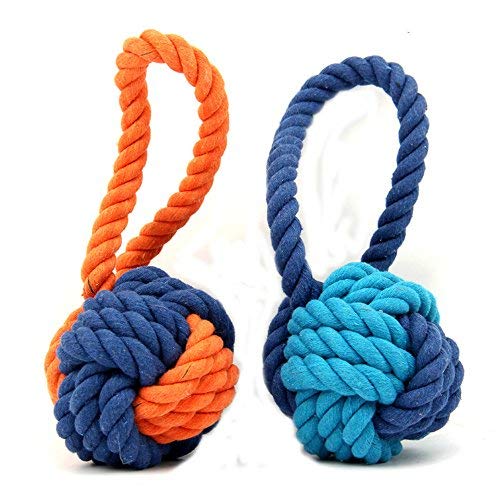 Durable Rope Ball Dog Toy: Perfect for Tug, Fetch & Chew