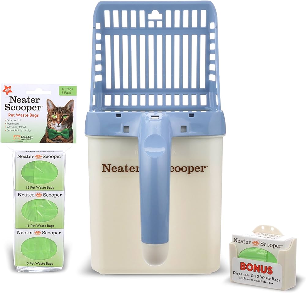 Quick & Easy Clean-Up: Cat Litter Scooper with Waste Bags