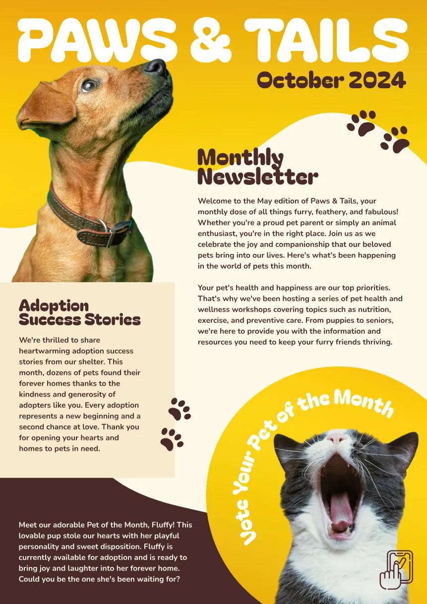 Join Paws Newsletter for Adorable Pet Stories and More