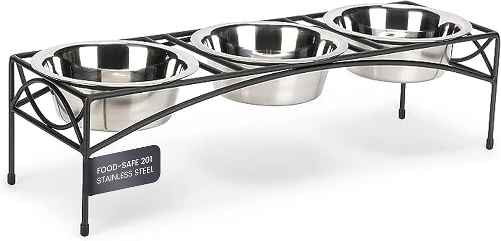 3 Bowl Pet Feeder: Simplify Mealtime for Your Furry Friends