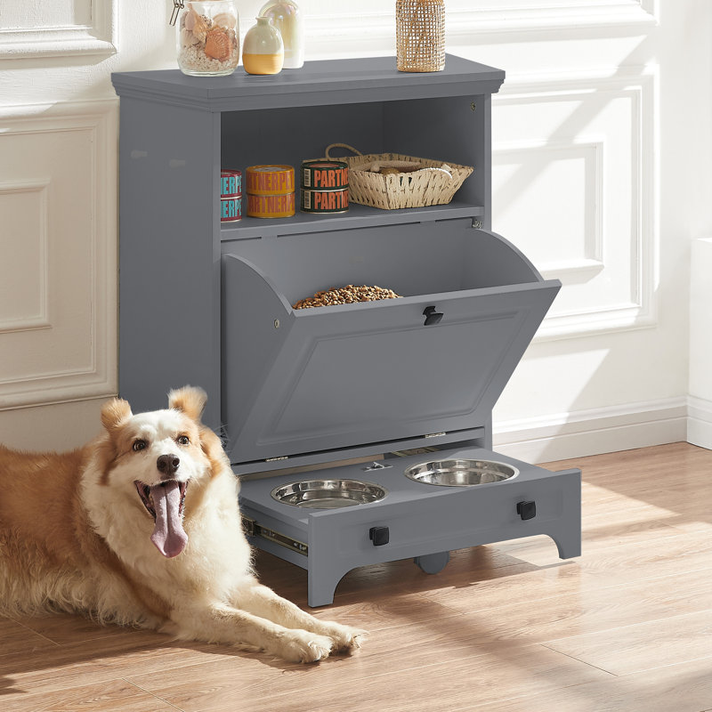 Stylish Pet Feeder Cabinet: Hide Food in Plain Sight