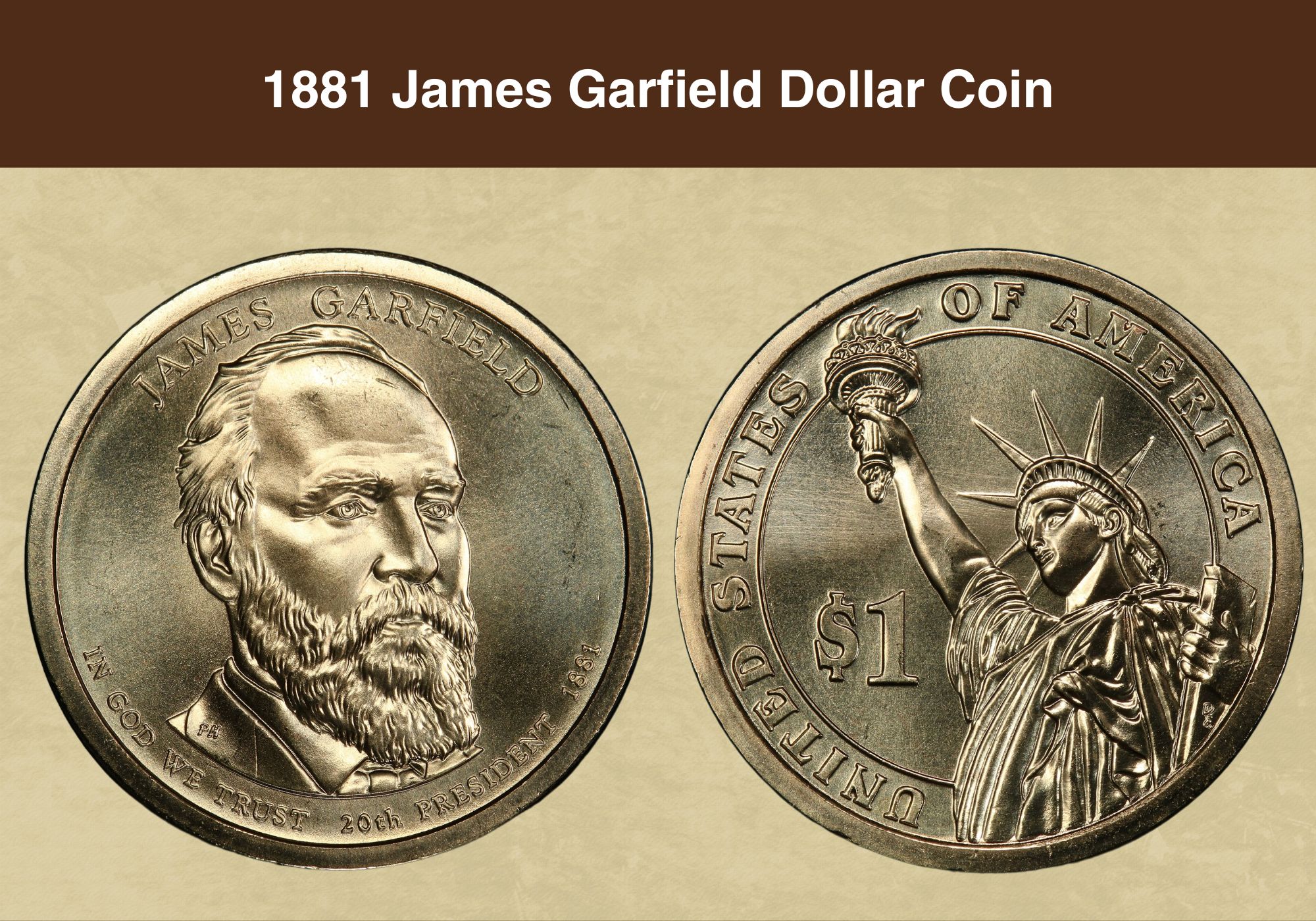 What is the james garfield dollar coin worth? Find out its current value and price range today.