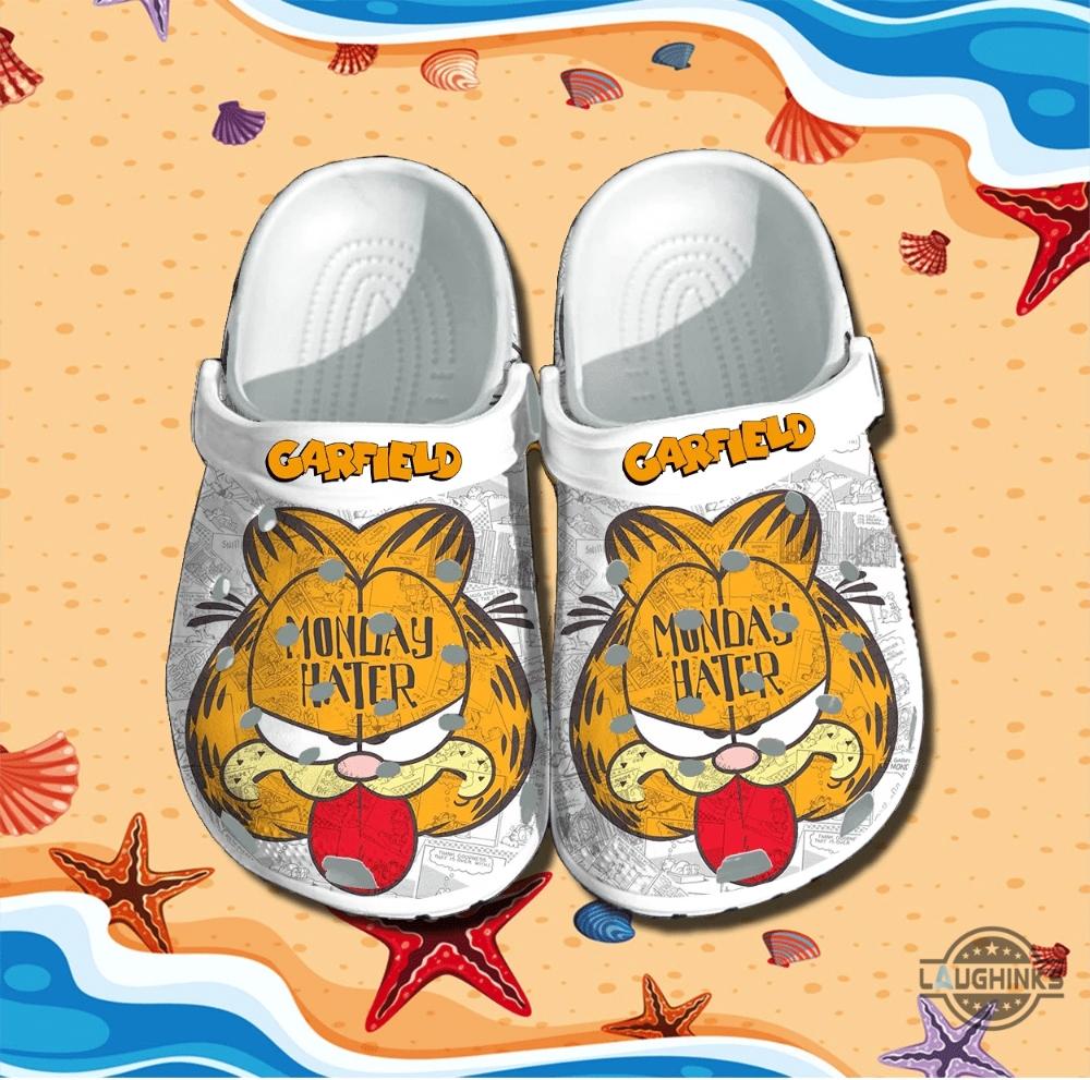 Get your Garfield Crocs now! These are the perfect fun shoes for everyone to enjoy.